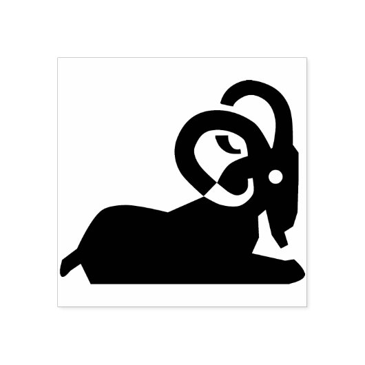 kunstzegel van ram silhouette rubberstempel (Afrduk)