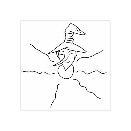 Kunstzegel voor de bust van de screcrow rubberstempel (Afrduk)