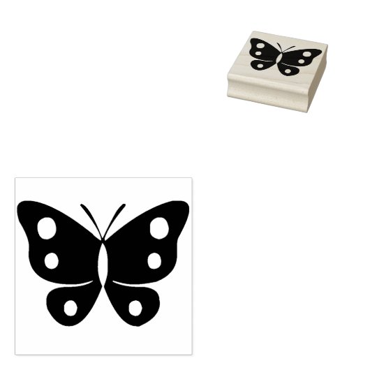 kunstzegel voor de vlinder silhouet rubberstempel (Gestempeld)