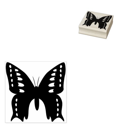 kunstzegel voor de vlinder silhouet rubberstempel (Gestempeld)