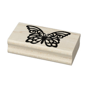 kunstzegel voor de vlinder silhouet rubberstempel