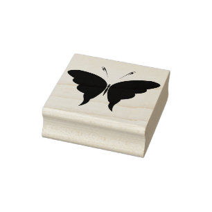 kunstzegel voor de vlinder silhouet rubberstempel