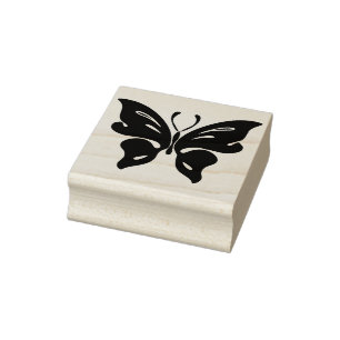 kunstzegel voor de vlinder silhouet rubberstempel