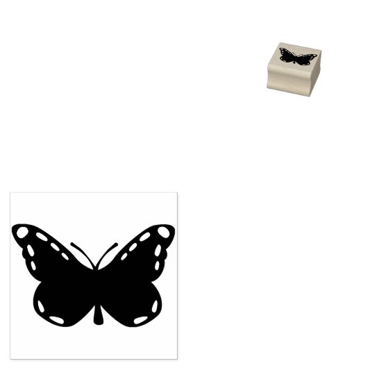 kunstzegel voor de vlinder silhouet rubberstempel (Gestempeld)