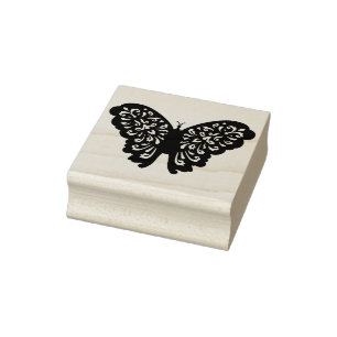 kunstzegel voor de vlinder silhouet rubberstempel