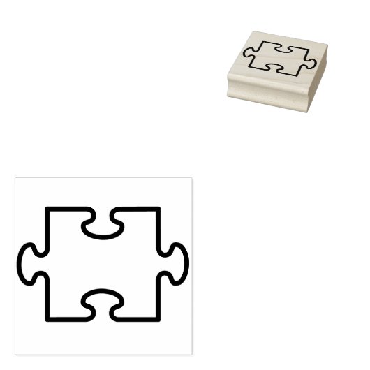 kunstzegel voor puzzelstuk rubberstempel (Gestempeld)