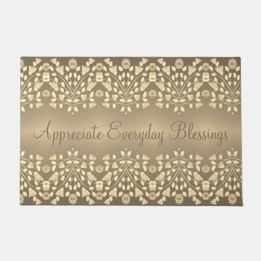 Kunstzinnig en elegant patroon ontwerp deurmat (Voorkant)