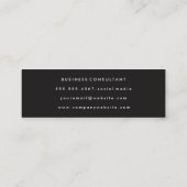 Kunstzinnig Geborsteld Nep Metallic Goud Mini Visitekaartje (Achterkant)