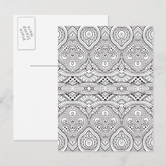 Kunstzinnig geïnspireerd ontwerp briefkaart (Voorkant / Achterkant)