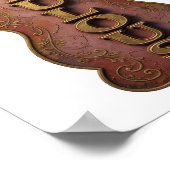 Kunstzinnig goud FABULOUS Statement ontwerp Poster (Hoek)