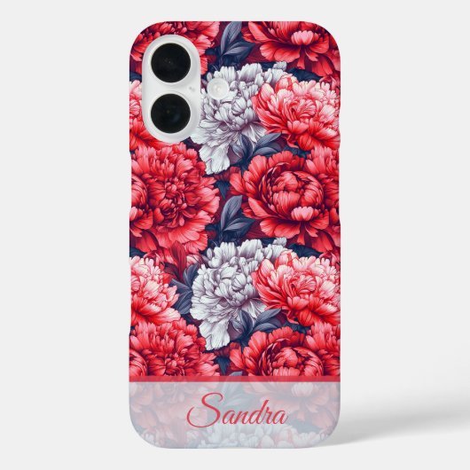 Kunstzinnig huiselijk geschenk Pioennaam Case-Mate iPhone Case (Achterkant)
