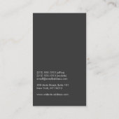 Kunstzinnig ingelijste fotograaf, video zwart/wit visitekaartje (Achterkant)