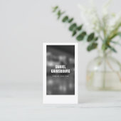 Kunstzinnig ingelijste fotograaf, video zwart/wit visitekaartje (Staand voorkant)