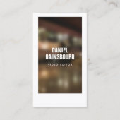 Kunstzinnig ingelijste fotograaf, videograaf visitekaartje (Voorkant)