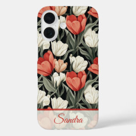 Kunstzinnig jubileumcadeau tulp op maat iPhone 16 hoesje