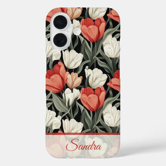 Kunstzinnig jubileumcadeau tulp op maat Case-Mate iPhone case (Achterkant)