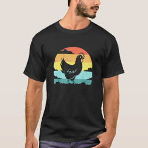 Kunstzinnig Kippenontwerp Kip Retro Vintage Zonson T-shirt
