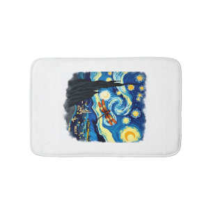 Kunstzinnig Libelle Shirt Van Gogh Starry Night Dr Badmat