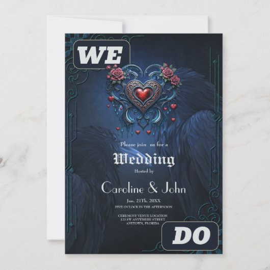 Kunstzinnig ontworpen gotisch hart bestaande uit I Kaart (Voorkant)