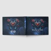 Kunstzinnig ontworpen gotisch hart gastenboek (Volledig)