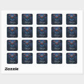 Kunstzinnig ontworpen gotisch hart vierkante sticker (Vel)