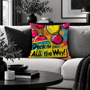 Kunstzinnig Pop Art Kerst Ornament Accent Kussen