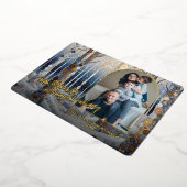 Kunstzinnig Trendy Klassieke Winterwonderland Kuns Folie Feestdagenkaart (Gedraaid)