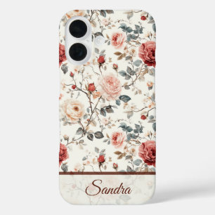 Kunstzinnig Valentijnsdag Cadeau Roos Naam iPhone 16 Hoesje