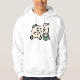 Kunstzinnig varken dat schildert met geïmproviseer hoodie