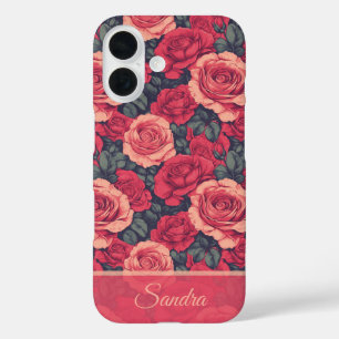 Kunstzinnig verjaardagscadeau Roos Bloemstuk Op Ma iPhone 16 Hoesje