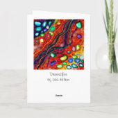 Kunstzinnige Abstract Kleurrijke Verjaardag Kaart (Achterkant)