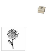 Kunstzinnige afdruk van de bloem en stengel van de rubberstempel (Gestempeld)