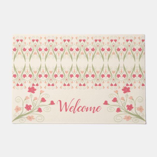 Kunstzinnige bloem met patroon deurmat (Voorkant)