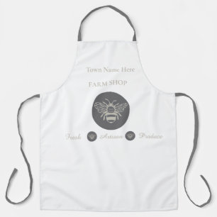 Kunstzinnige boerderijwinkel of bijenlogo voor boe schort