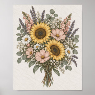 Kunstzinnige botanische galerijprint poster