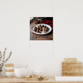 Kunstzinnige chocoladereverie dessertposter poster (Keuken)