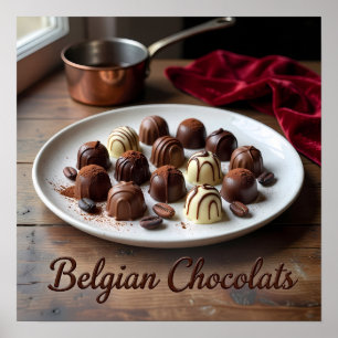 Kunstzinnige chocoladereverie dessertposter poster