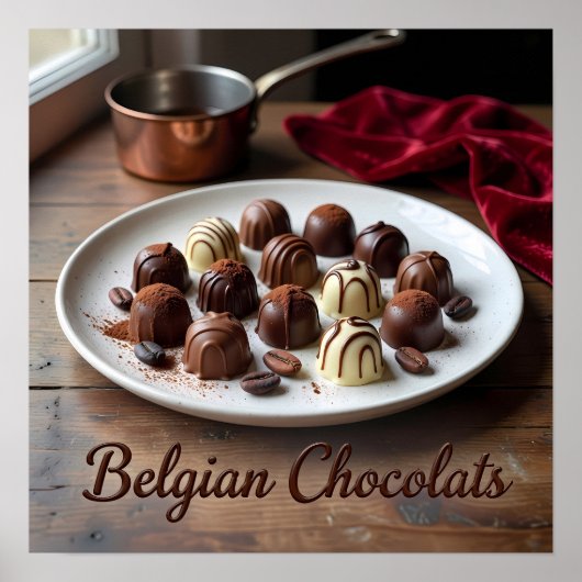 Kunstzinnige chocoladereverie dessertposter poster (Voorkant)