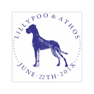 Kunstzinnige Doggen Postzegels Zelfinktende Stempel