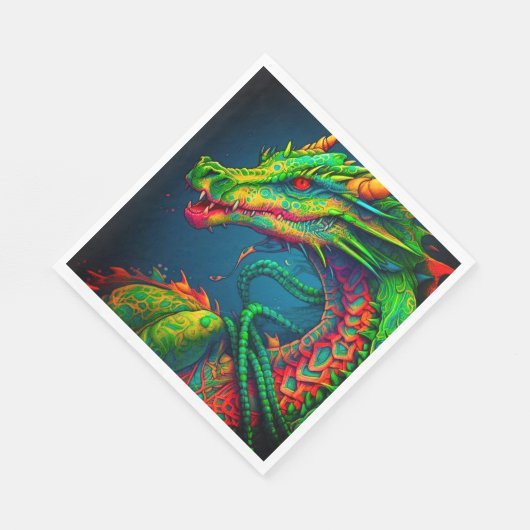 Kunstzinnige Draak Servet (Hoek)