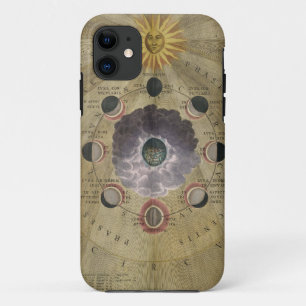 Kunstzinnige fasen van de Maan grafiek - selenogra Case-Mate iPhone Case
