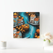 kunstzinnige fruittijd vierkante klok (Huis)