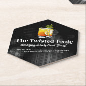 Kunstzinnige gemengde cocktaildranken kartonnen onderzetters (Schuin)