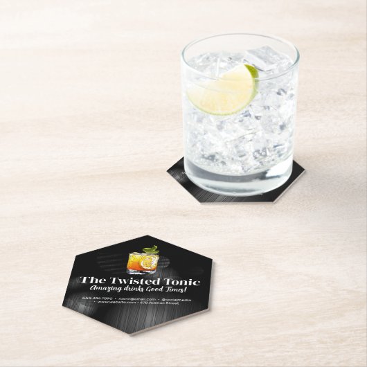 Kunstzinnige gemengde cocktaildranken kartonnen onderzetters (Insitu)