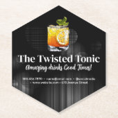 Kunstzinnige gemengde cocktaildranken kartonnen onderzetters (Voorkant)