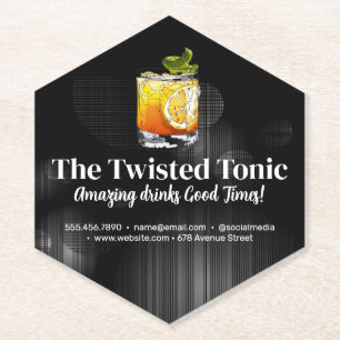 Kunstzinnige gemengde cocktaildranken kartonnen onderzetters