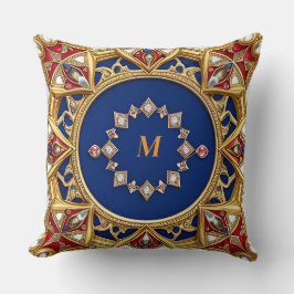 Kunstzinnige Gouden Ornament in middeleeuwse stijl Kussen