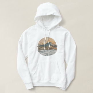 Kunstzinnige hoodie die de rust van de natuur weer