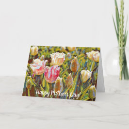 Kunstzinnige Impressionistische Tulpen Moederdagka Kaart