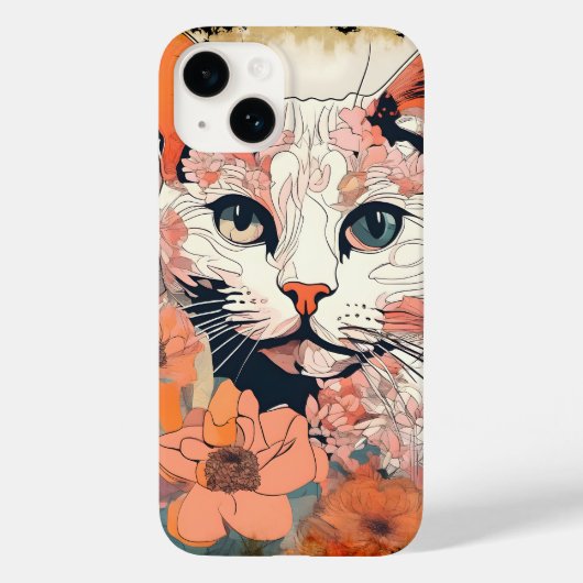 Kunstzinnige Kat Case-Mate iPhone Case (Achterkant)